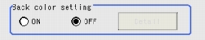 3D Result Display - Back Color Setting Area