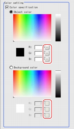 Color Setting - Color Setting Area