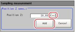 Sampling measurement window