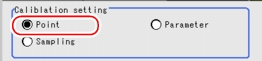 Calibration - Calibration Setting Area