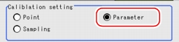 Calibration - Calibration Setting Area