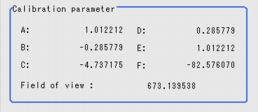 Calibration - Calibration Parameter Area