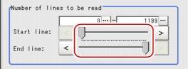 Camera Setting - Number of lines to be read Area