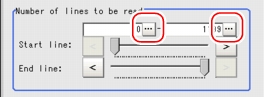 Camera Setting - Number of lines to be read Area