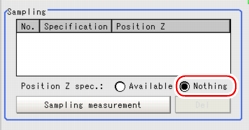 3D Setting (3D Coordinates) - Sampling Area