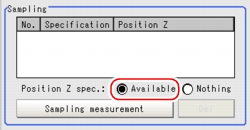 3D Setting (3D Coordinates) - Sampling Area