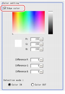 Edge Color - Color setting area