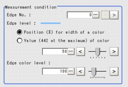 Measurement - Measurement Condition Area