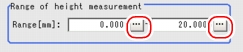 Region Setting - Range of height measurement area