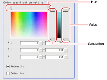 Color - Color Specification Setting Area