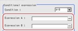 Branch Setting - Conditional expression area