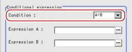 Branch Setting - Conditional expression area