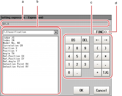 Setting Expression window