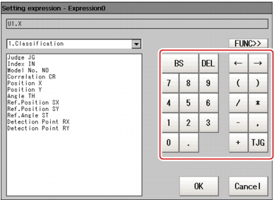 Setting Expression window