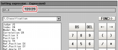 Setting Expression window