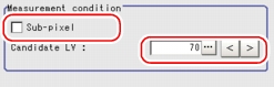 Measurement - Measurement Condition Area