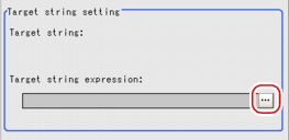 Verification - Target string setting area