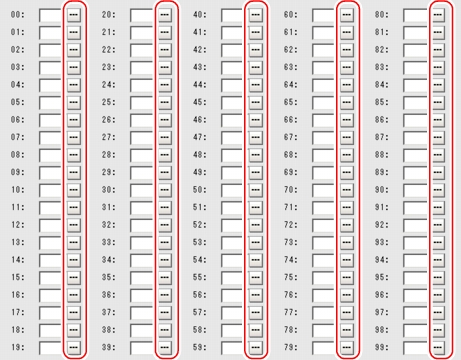 Code Parameter - Code detail setting area