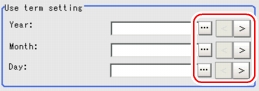 Date Parameter - Use term setting area