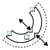 Figure of enlargement method of an arc