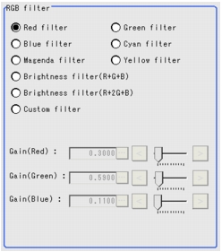 Filter Setting - RGB filter area