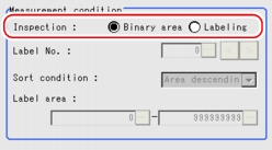 Measurement - Measurement Condition Area