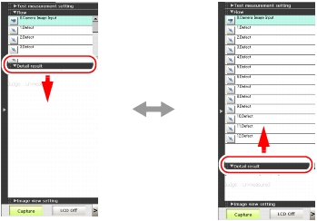 Main Screen - Operation of Flow and Detail result area