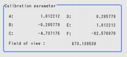 Calibration - Calibration Parameter Area