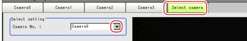 Select Camera - Select Setting Area