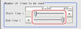 Camera Setting - Number of lines to be read Area