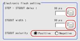 Camera Setting - Electronic Flash Setting Area