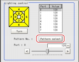 Screen adjust - Lighting control area 