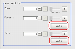 Screen Adjust - Lens Setting Area