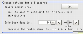 Screen Adjust - Common Setting for All Cameras Area