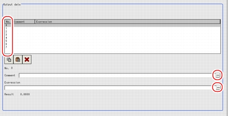 Setting - Output data area