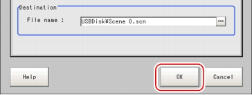 Save to file - Setting Data window