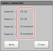 Camera connection window