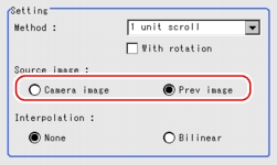 Scroll method - Setting area