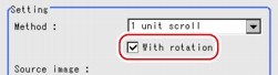 Scroll method - Setting area