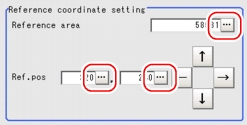 Reference Position - Reference coordinate setting area